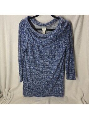Zenergy by Chico's Women's Size 1 (M) Blue Lightweight Long Sweater Long Sleeves